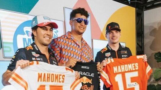 Los pilotos de Red Bull se lucieron con el campeón de la NFL I @Chiefs