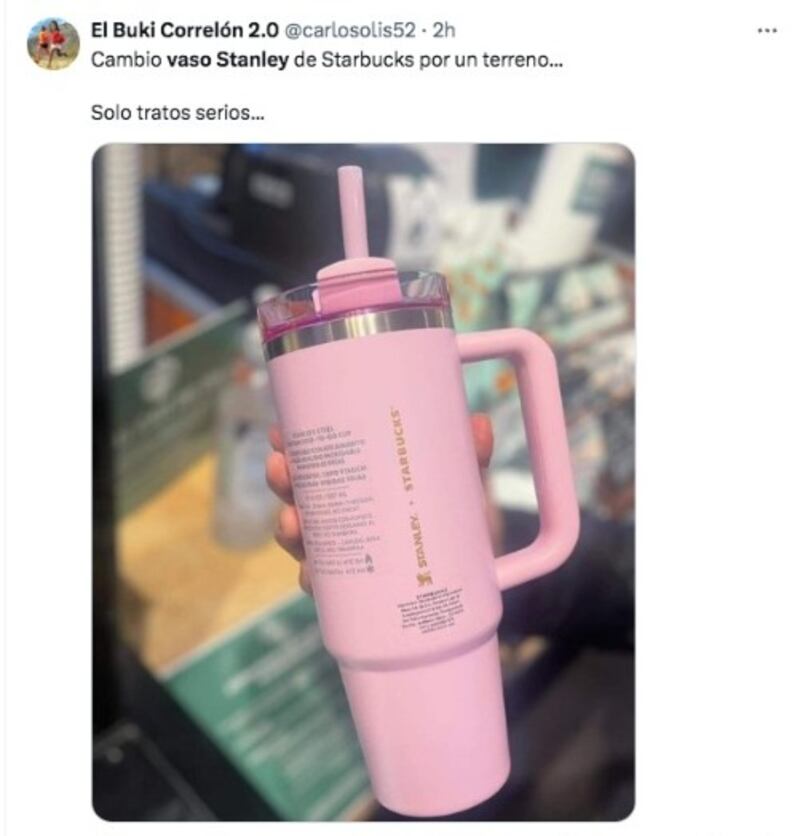 Memes del termo Stanley rosa de Starbucks