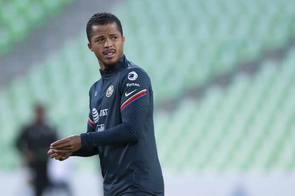 Giovani Dos Santos de America durante el partido Santos vs America, correspondiente a la Jornada 04 del Torneo Clausura Guard1anes 2021 de la Liga BBVA MX, en el Estadio TSM Corona, el 31 de Enero de 2021.