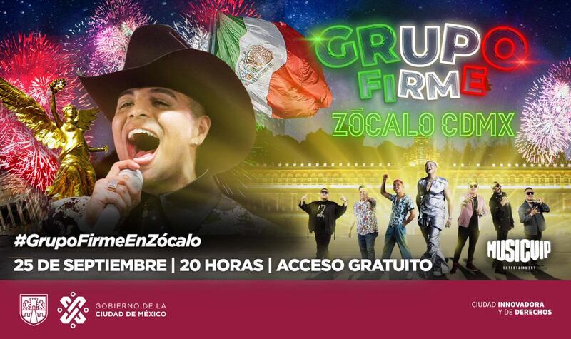 Grupo Firme en el Zócalo.