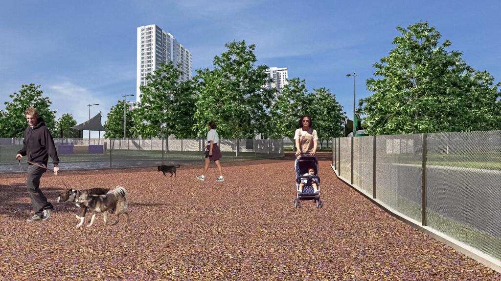 Habrá espacios para socialización de perros chicos y grandes, zona de picnic y baños.