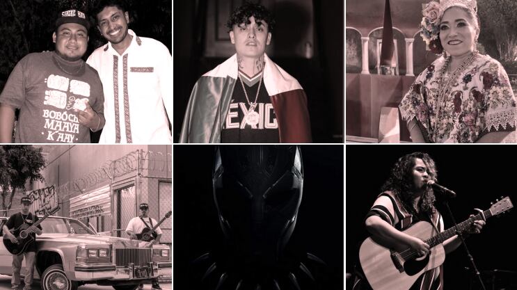 Músicos y poetas emergentes en la banda sonora de la película.