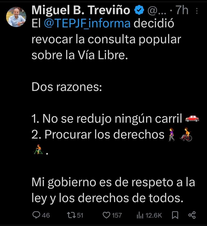 Treviño señaló que en su gobierno se respetan los derechos de todos.