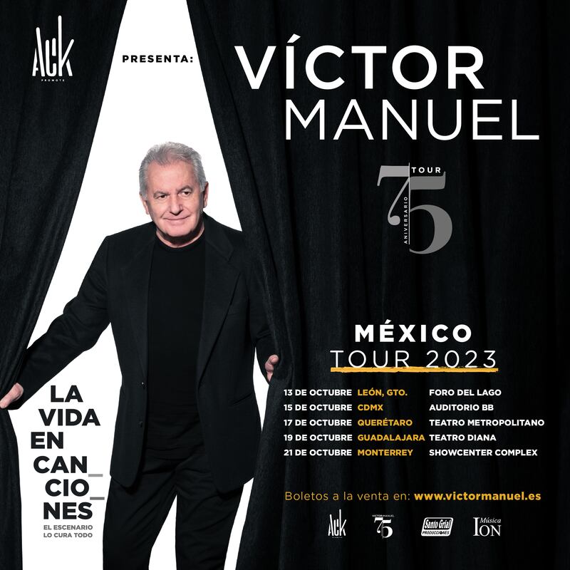 El cantautor español platicó en exclusiva con Publimetro sobre esta vuelta a México para celebrar sus 75 años de vida.