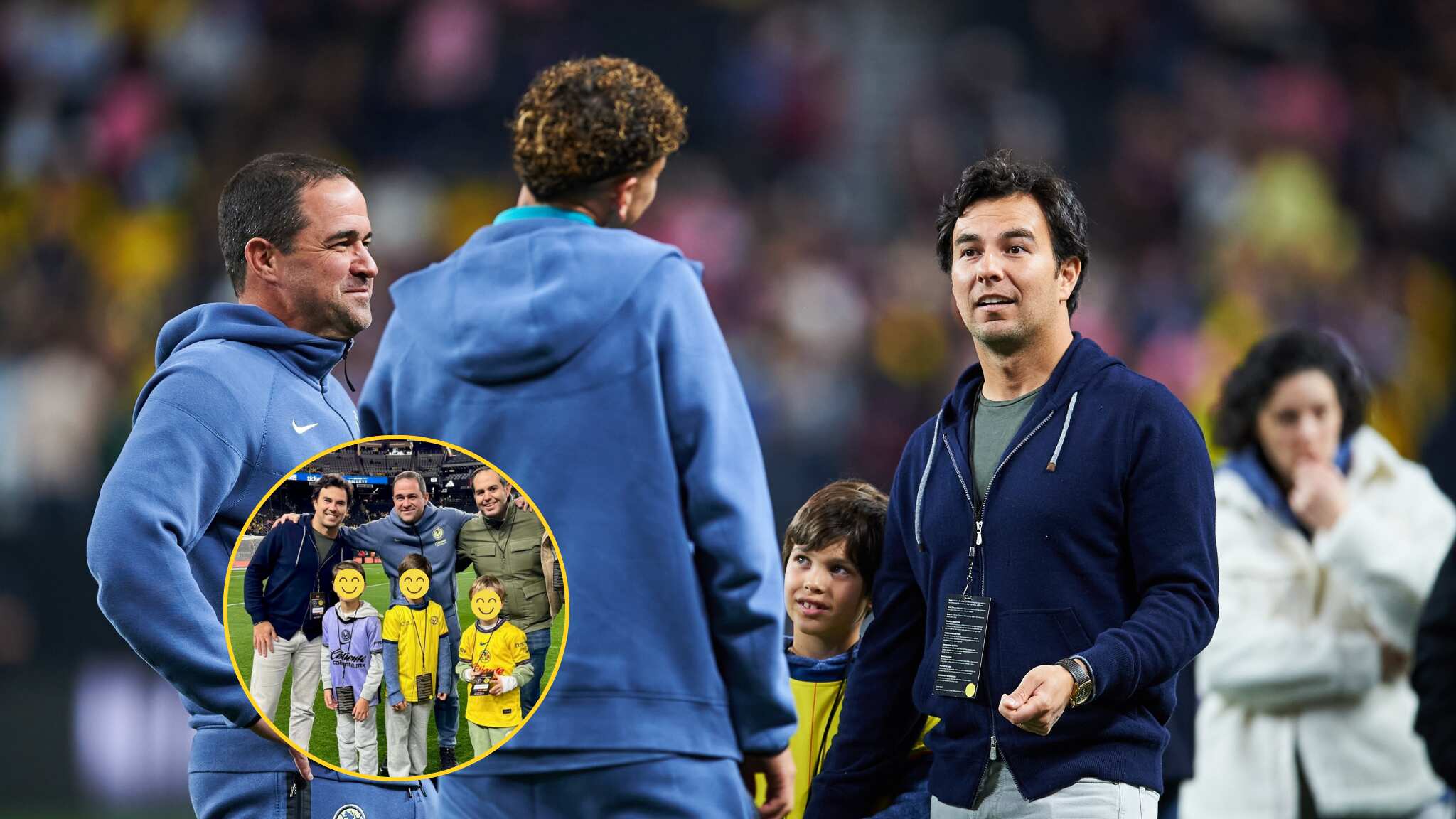 Checo Pérez asistió al encuentro amistoso de Inter de Miami y América