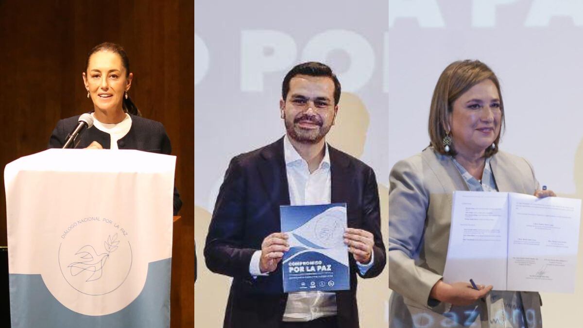 Sheinbaum, Máynez y Xóchitl firman Compromiso Nacional por la Paz ante iglesia mexicana