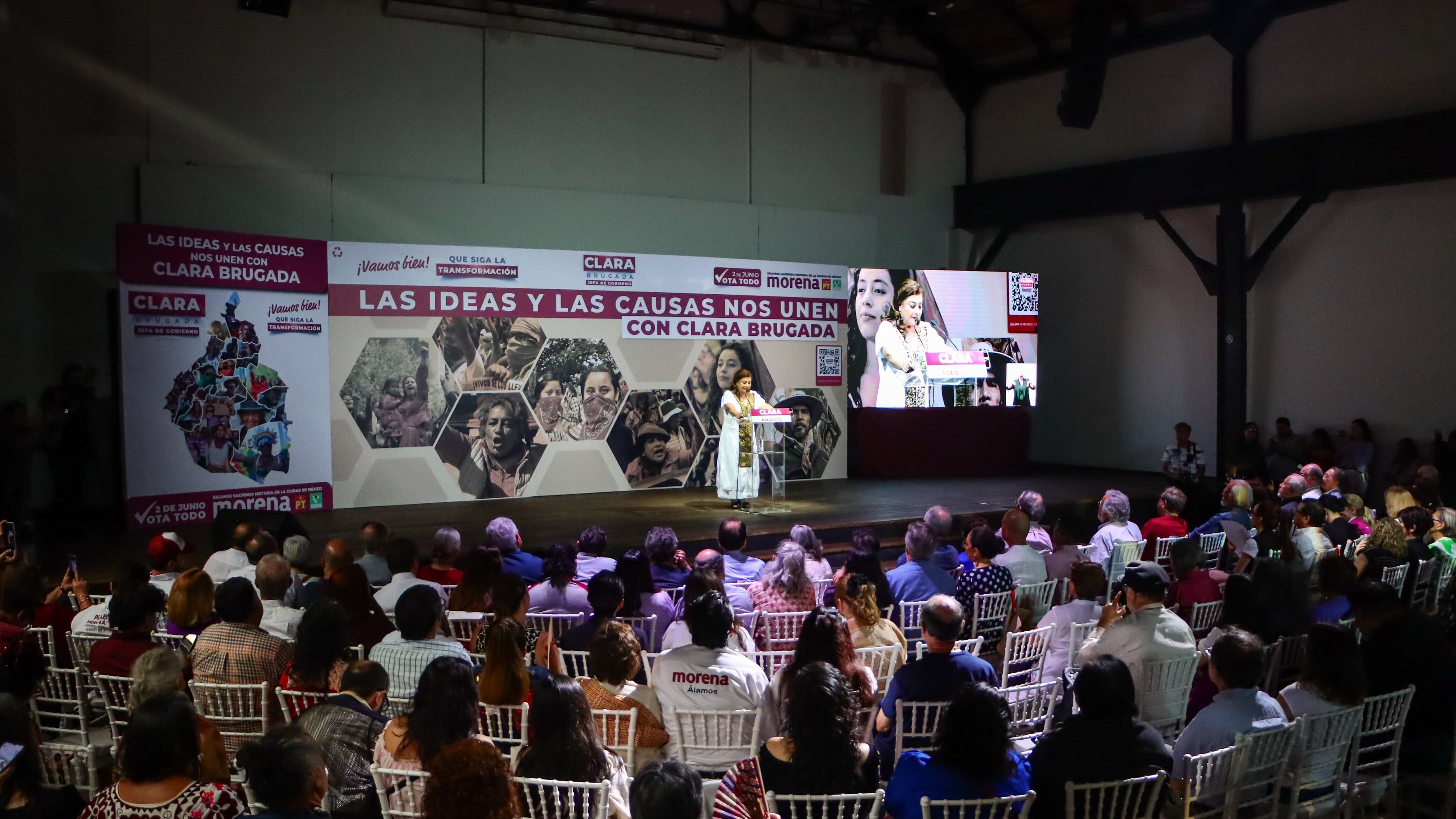 Clara Brugada en cierre de campaña