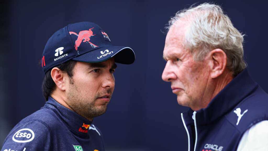 Sergio Pérez junto a Helmut Marko