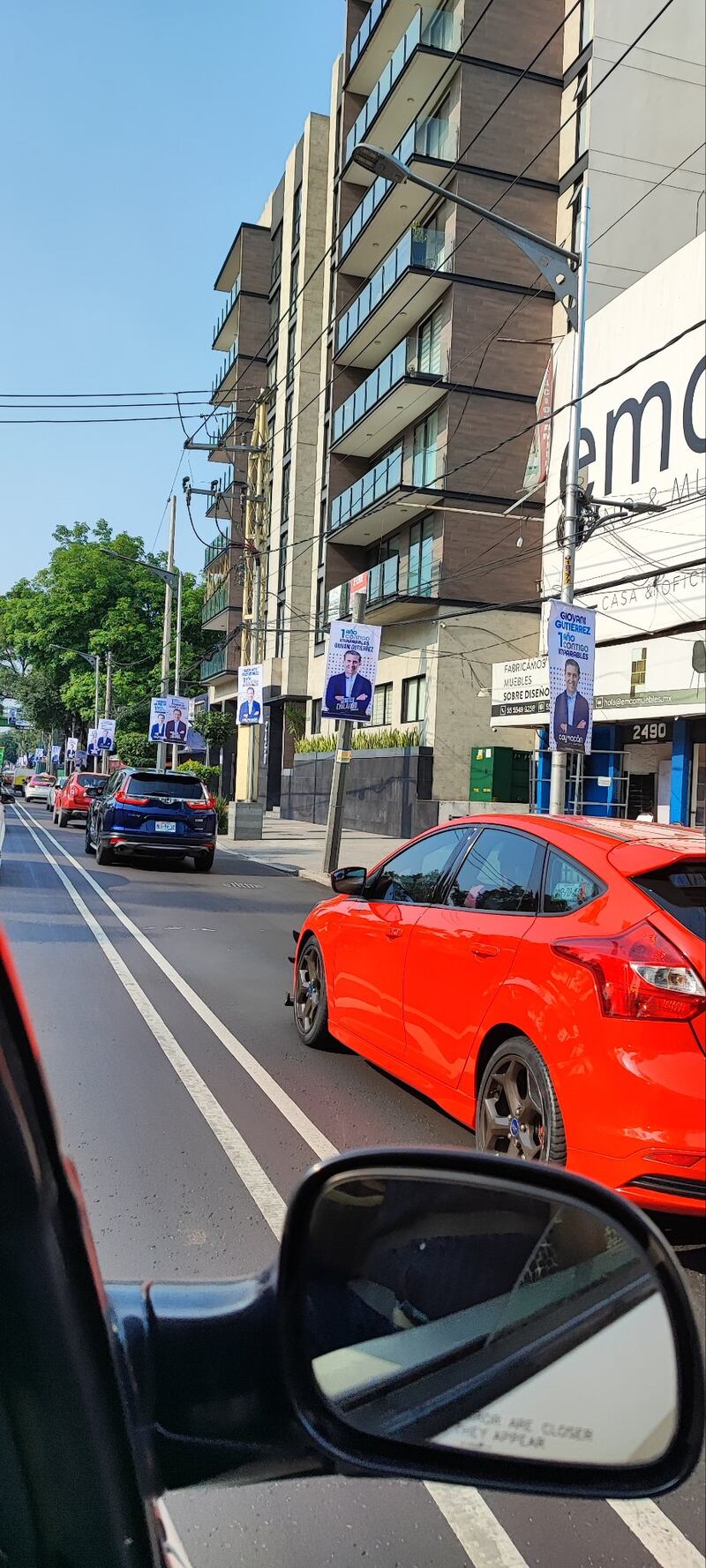 Propaganda de Giovani Gutiérrez en Coyoacán.