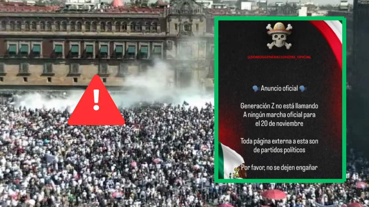 ¿Generación Z México se deslinda de marcha del 20 de noviembre en CDMX? Lo que se sabe