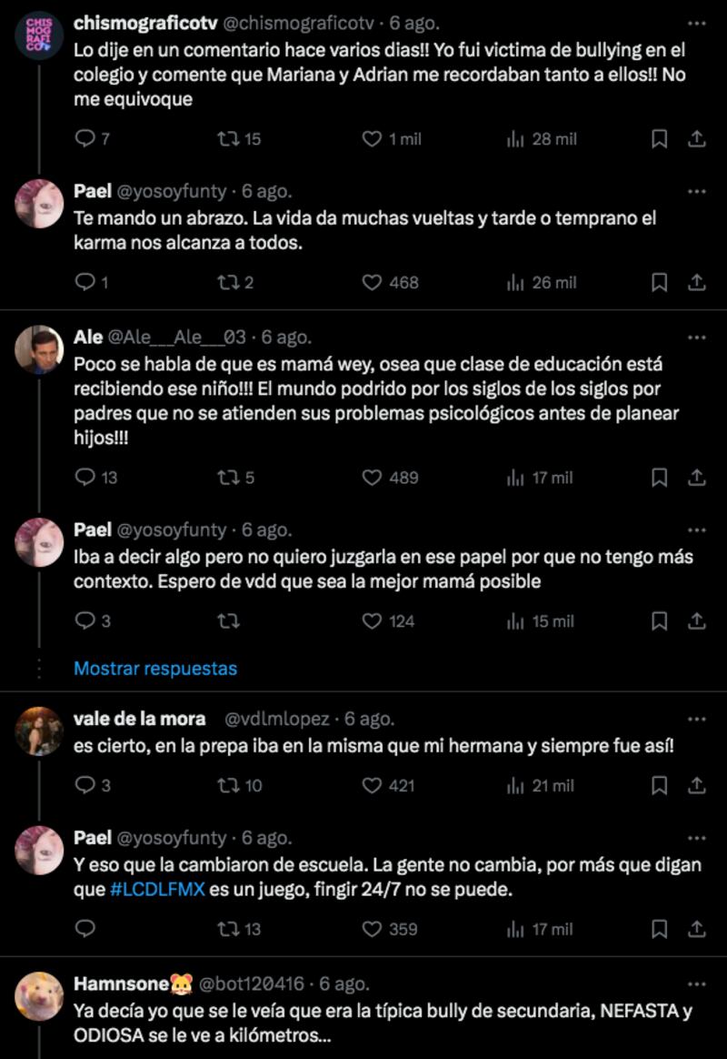 Conversación en X sobre Mariana Echeverría