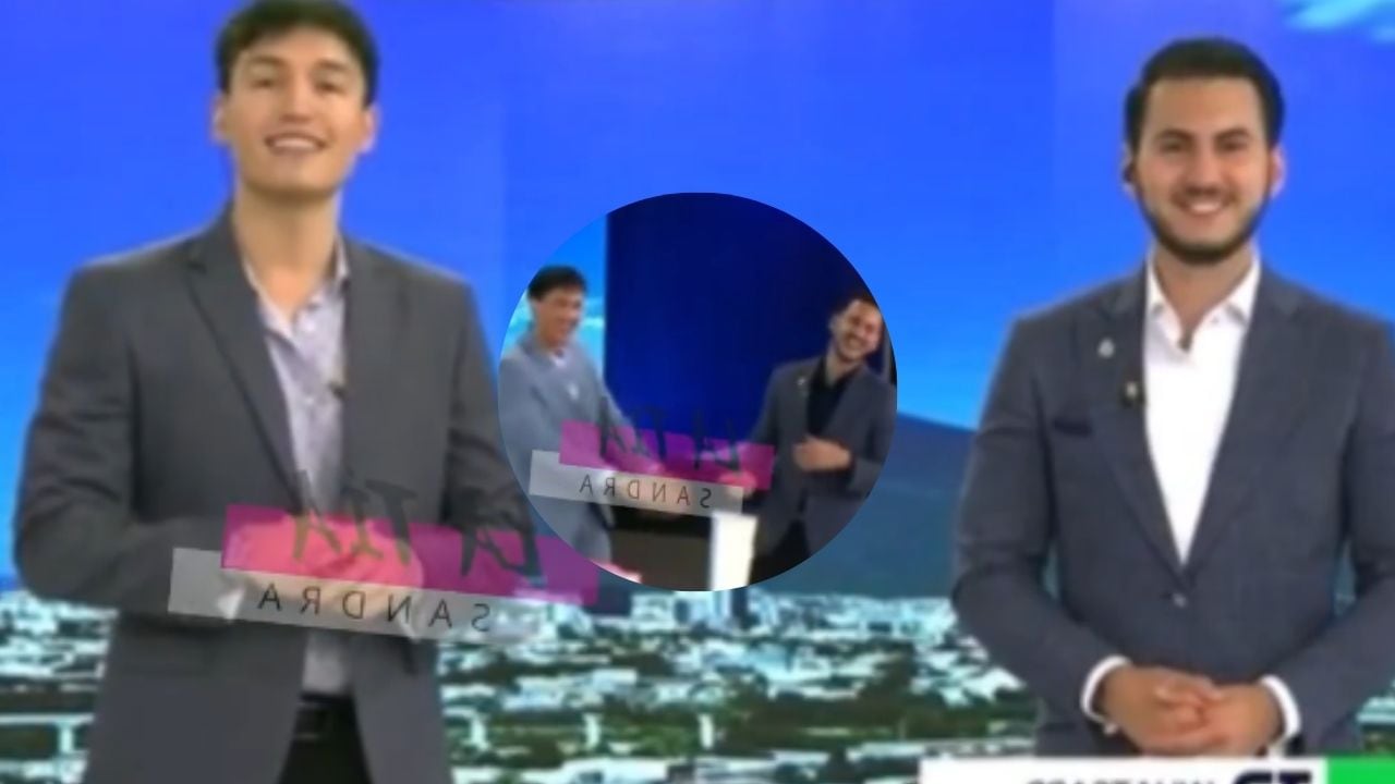 Un reportero de la cadena coqueteó con el titular del noticiero