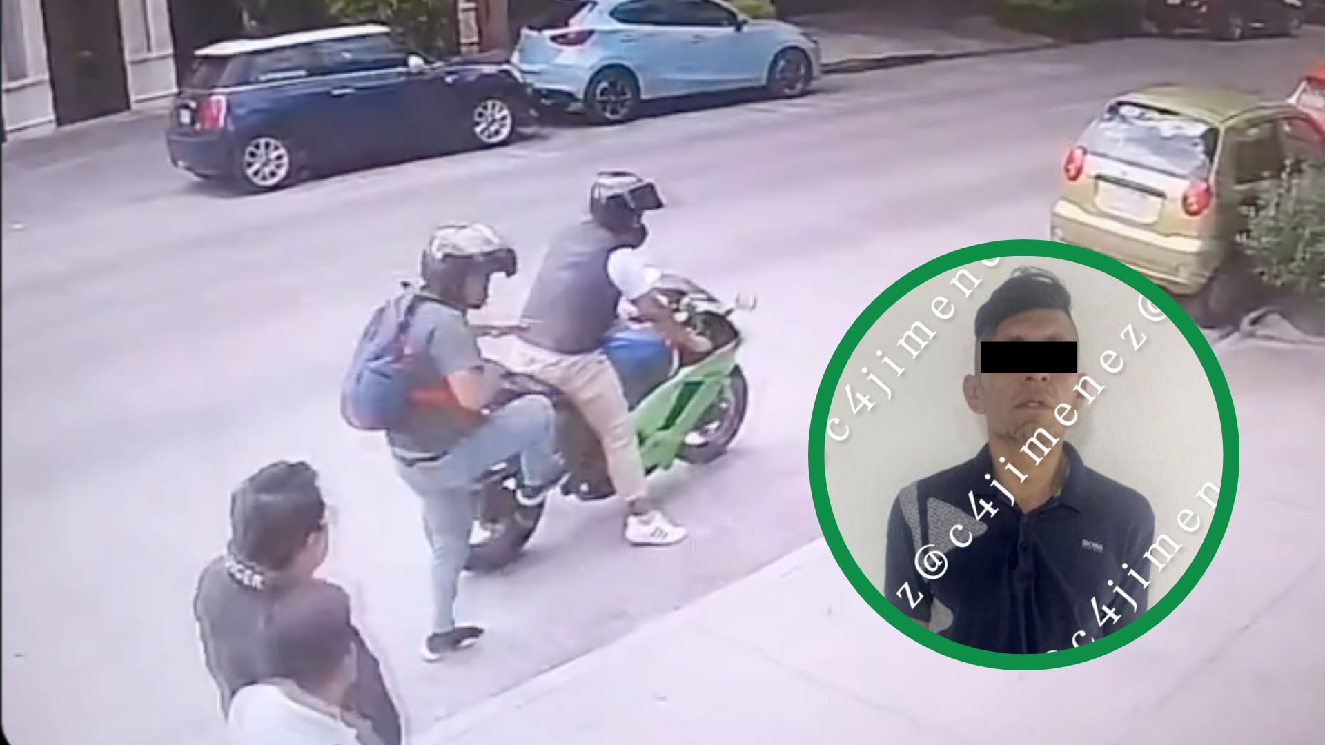 Gracias al uso de videovigilancia y un cerco virtual, la SSC logró localizar la motocicleta usada en el asalto.