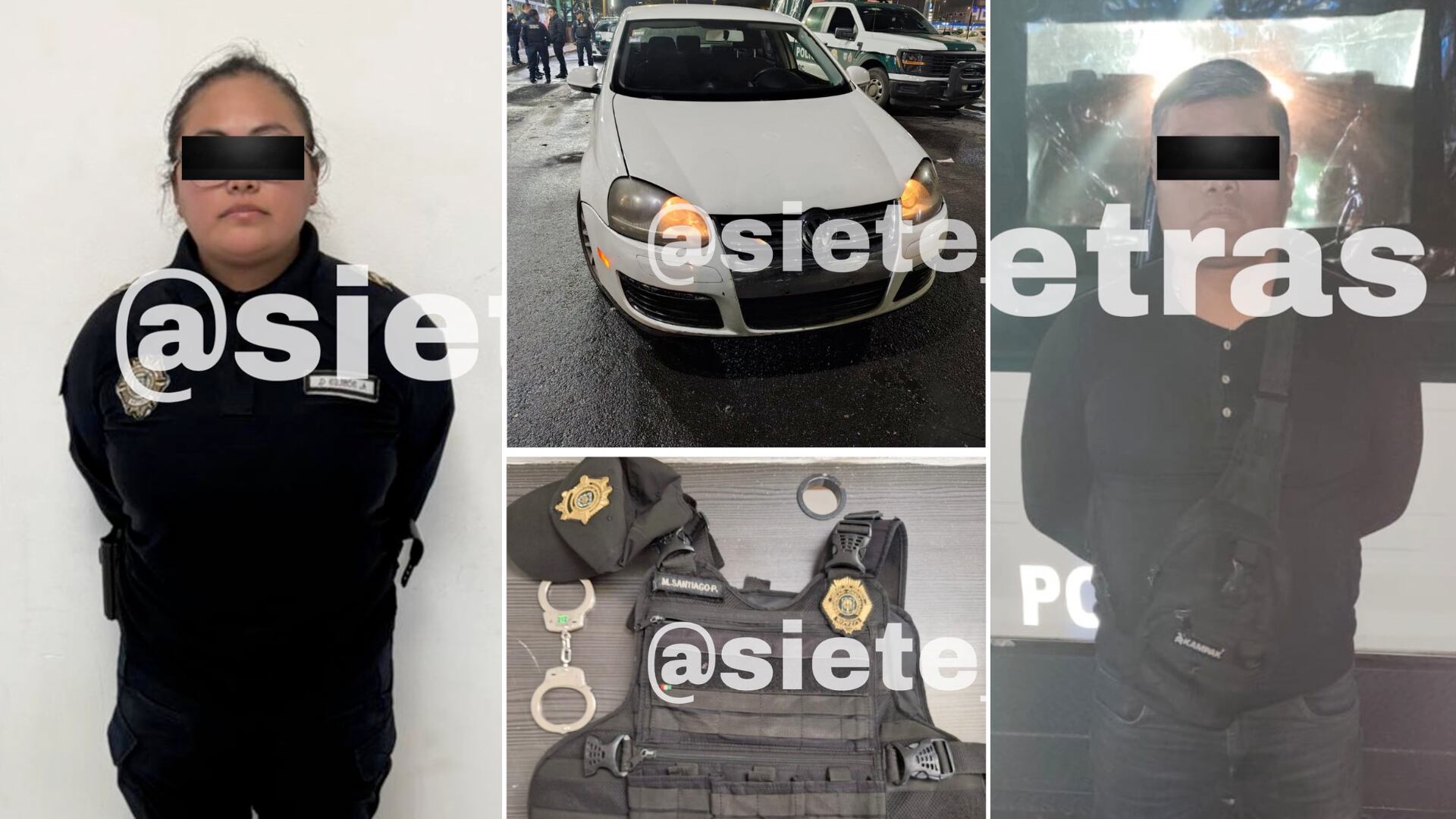 Ambos policías portaban arma, chalecos y celulares oficiales al momento de la extorsión