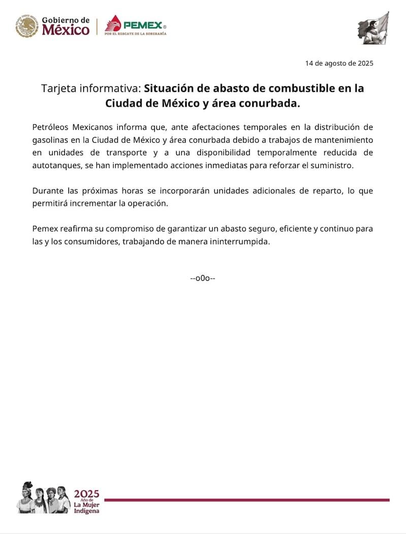 Pemex comunicado