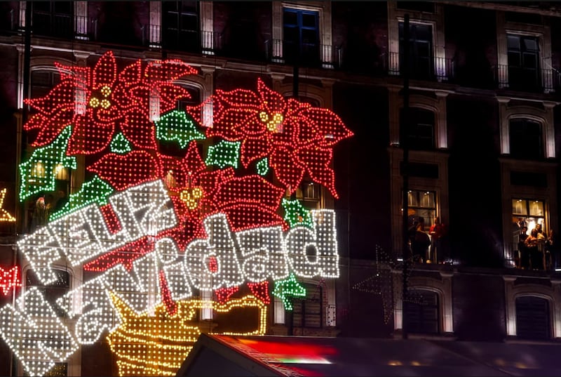 Zócalo alumbrado Navidad 2025