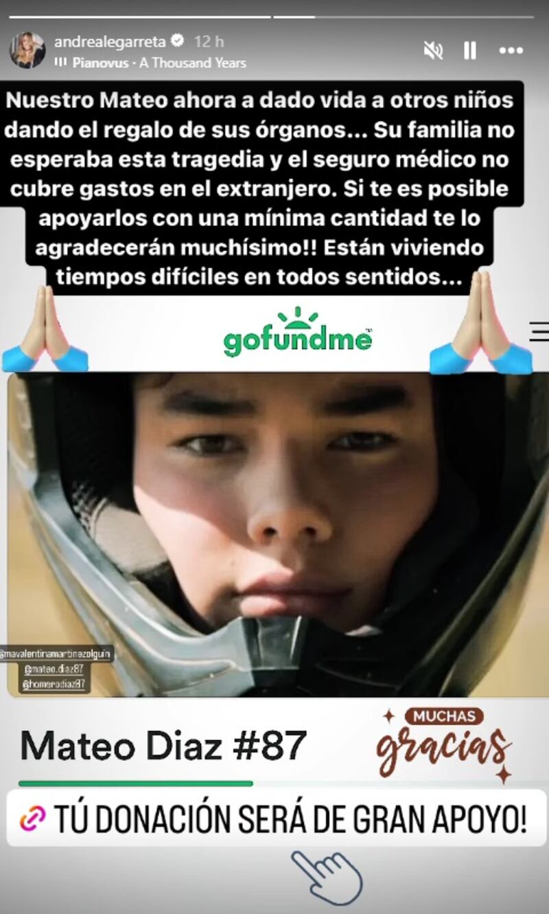 Andrea Legarreta donaciones