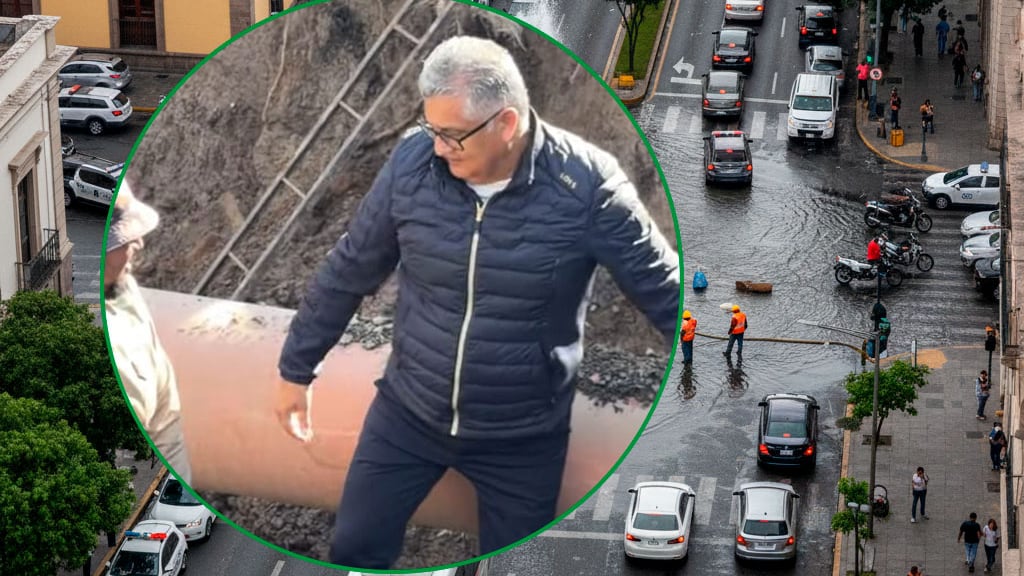 El director de SAPAL, Enrique de Haro, supervisó los trabajos de reparación en la batería de pozos La Muralla, donde se atiende una fuga que afecta el abasto en la zona oriente de León.