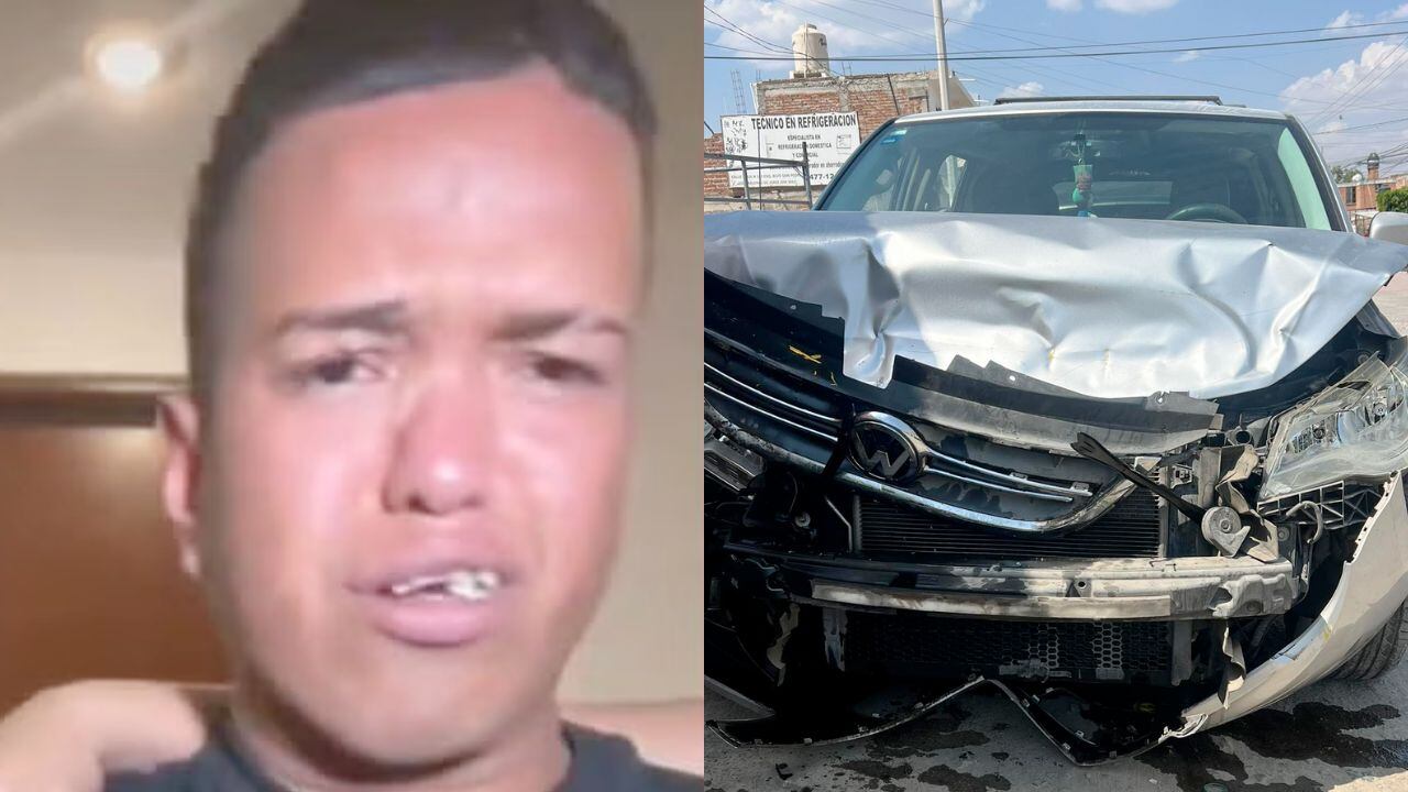 Medio Metro preocupó a sus seguidores al anunciar que sufrió un fuerte accidente automovilístico.