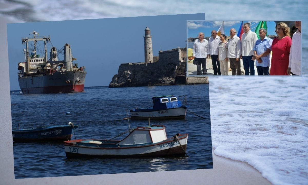 Cuba recibe oxígeno puro, llega a La Habana buque con ayuda enviada por México y Uruguay