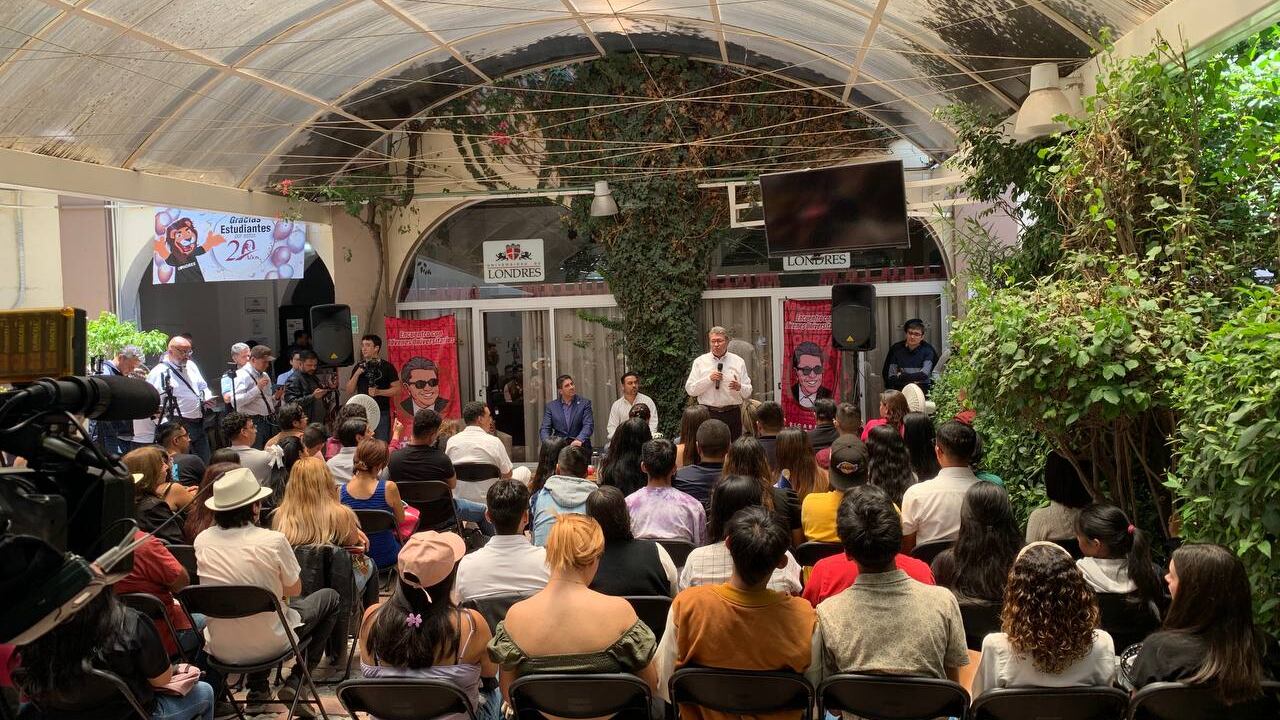 Ricardo Monreal en Querétaro. (Foto: Rodrigo Mérida)