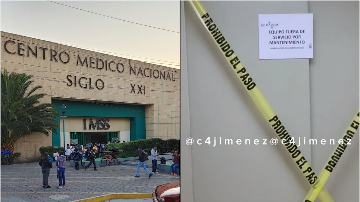 No están en operación la mayoría de los elevadores del Centro Médico Nacional Siglo XXI. (Especial)