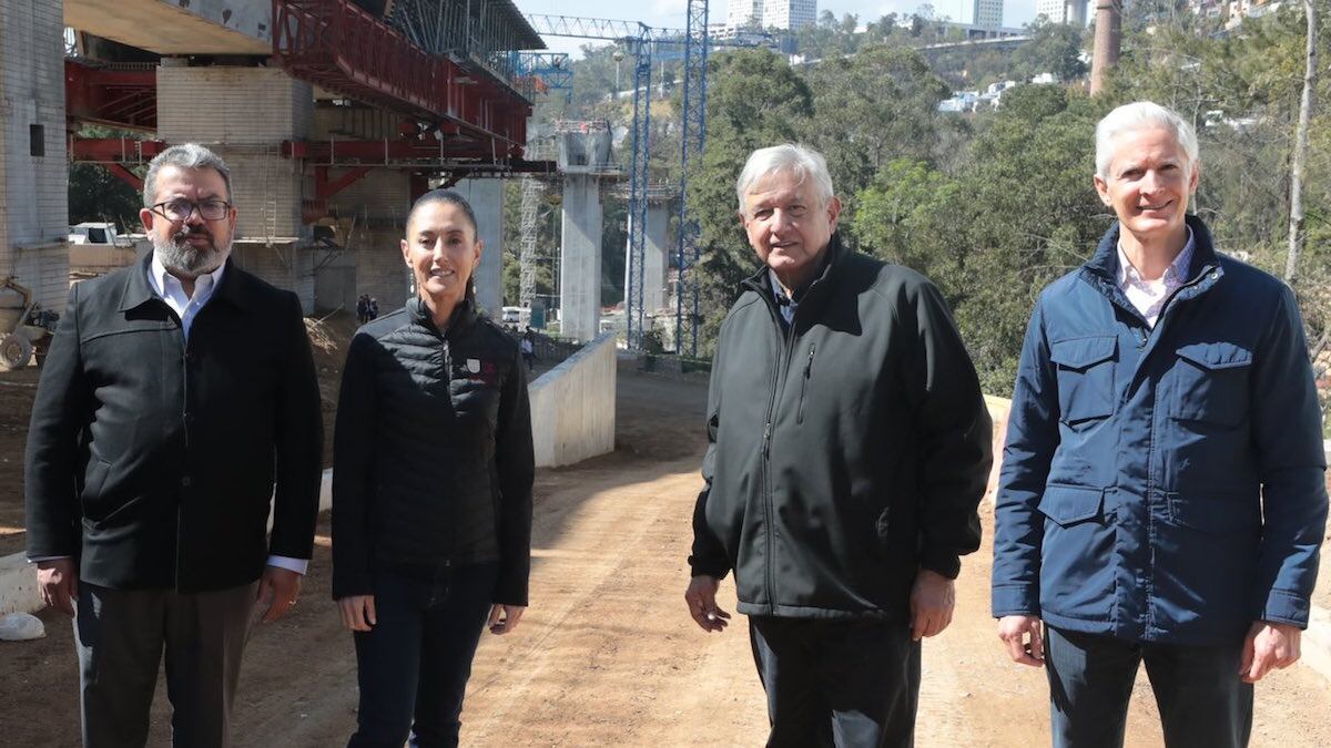 El presidente acudió a la supervisión de la obra este domingo. (Twitter)