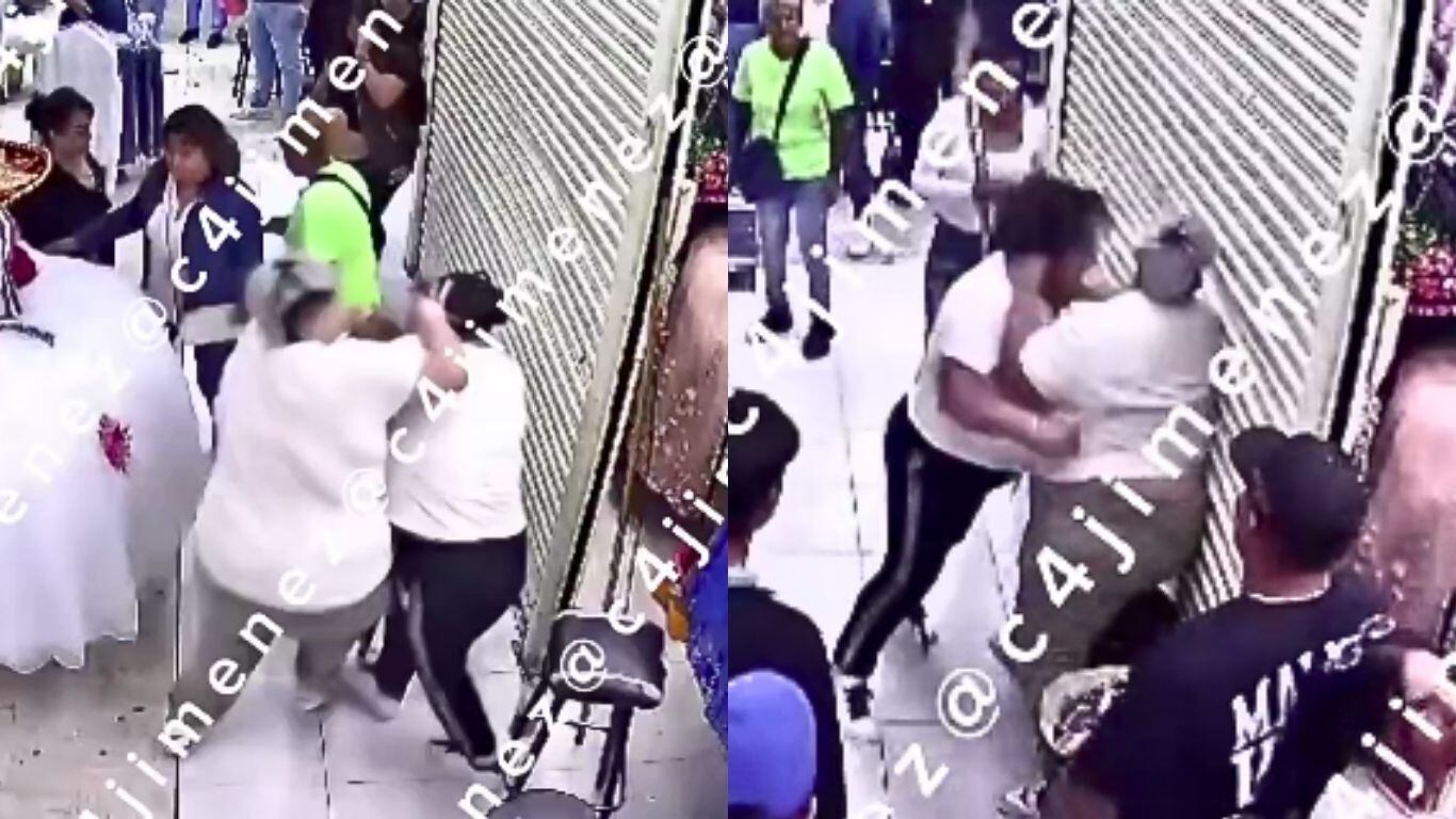 Mujeres se desgreñan en La Lagunilla