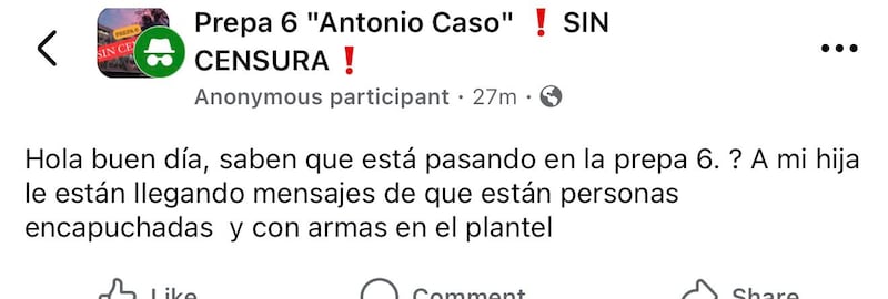Prepa 6 mensaje en redes
