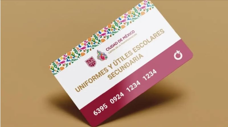 Tarjeta de útiles y uniformes escolares