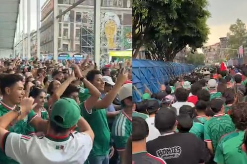 Aficionado sufre aparatosa caída en el Fan Fest del Mundial en el Zócalo capitalino