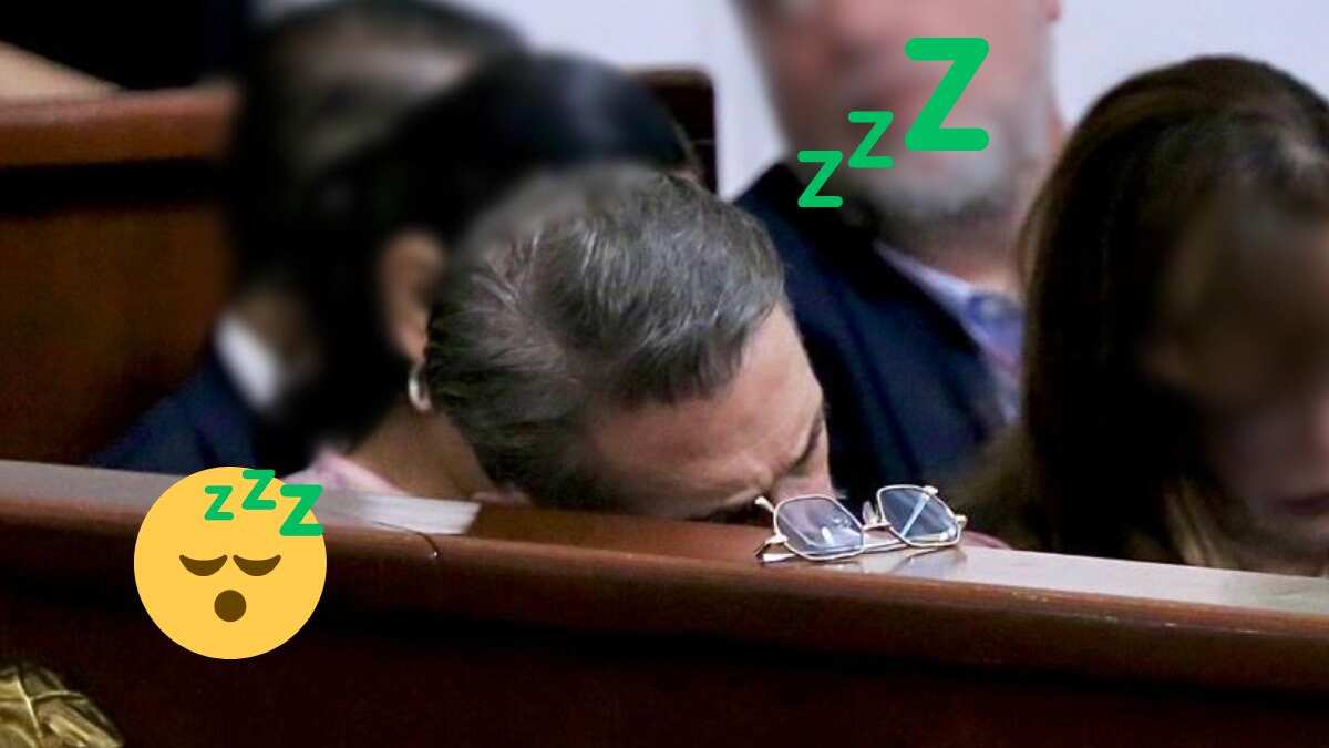 Andaba en modo avión: Sergio Mayer se duerme en pleno informe de Clara Brugada