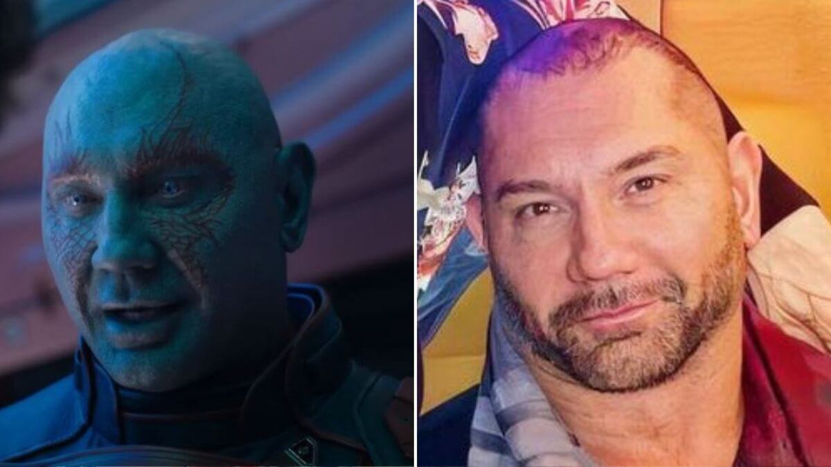 Dave Bautista en 'Guardianes de la Galaxia Vol. 3' y la vida real