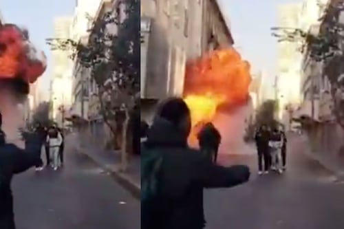 Se registra en video fuerte explosión en el Centro Histórico a raíz del sismo de 6.5 del 2 de enero