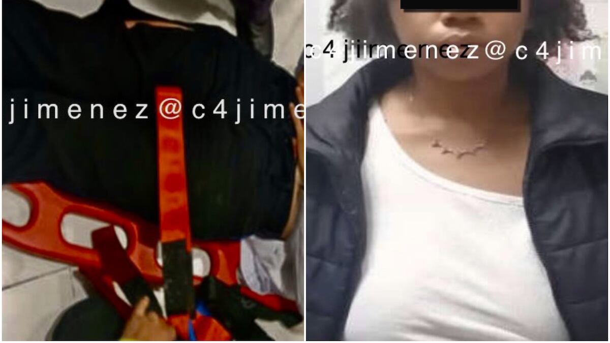 La mujer lesionó a una guardia de seguridad en los baños. (@c4jimenez)