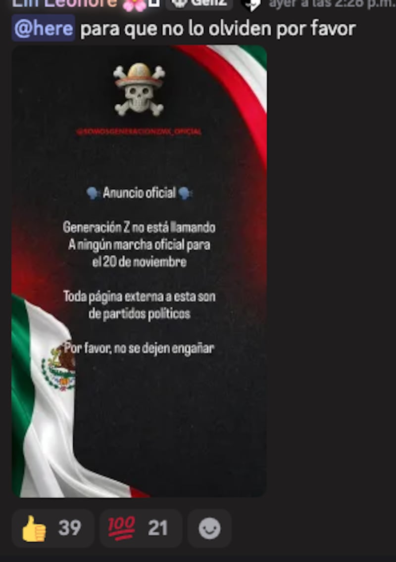 ¿Generación Z México se deslinda de marcha del 20 de noviembre en CDMX? Lo que se sabe