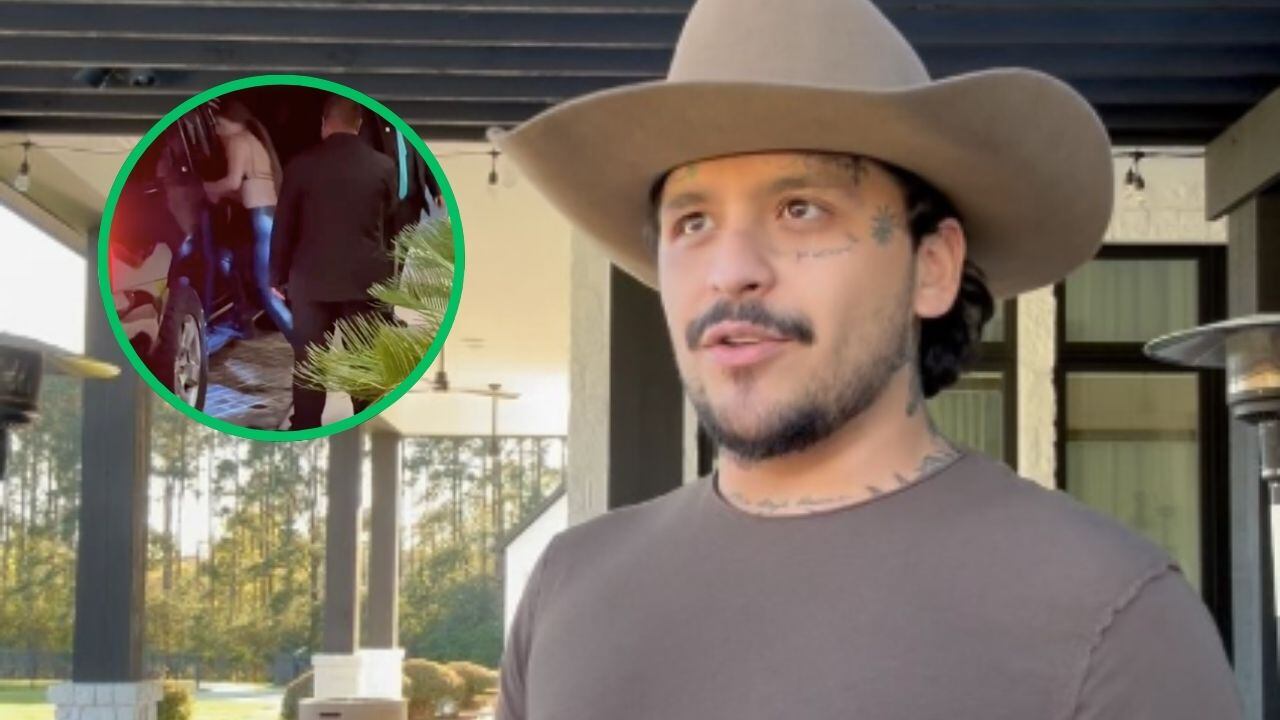 Una misteriosa mujer fue captada subiendo a la camioneta de Christian Nodal