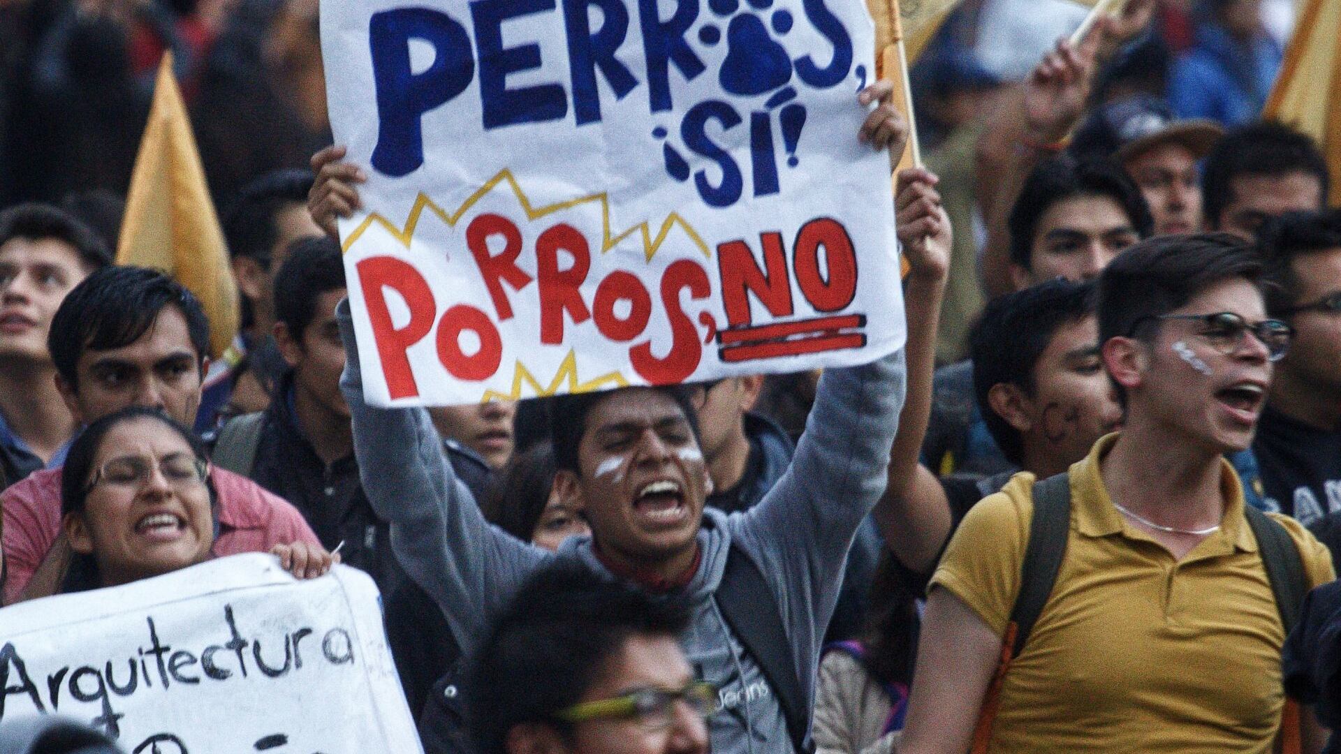 Estudiantes de diferentes instituciones públicas de la Ciudad de México se han manifestado en contra de los grupos porriles