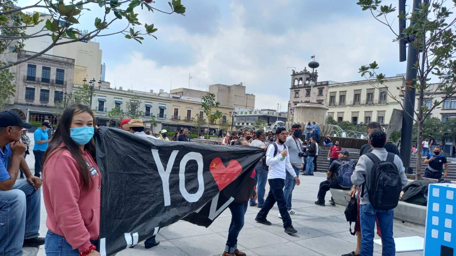 Protesta en el Centro de Guadalajara