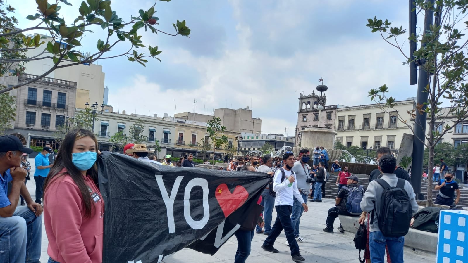 Protesta en el Centro de Guadalajara