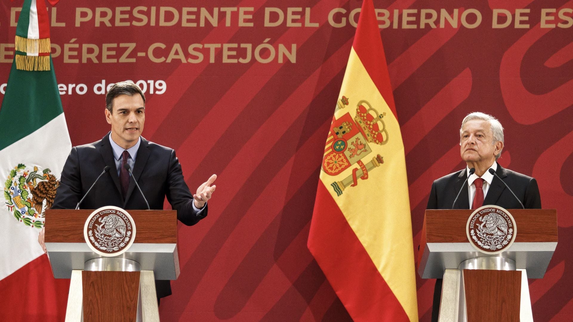 La primera reunión bilateral de AMLO fue con Pedro Sánchez Pérez-Castrejón, presidente del Gobierno de España.