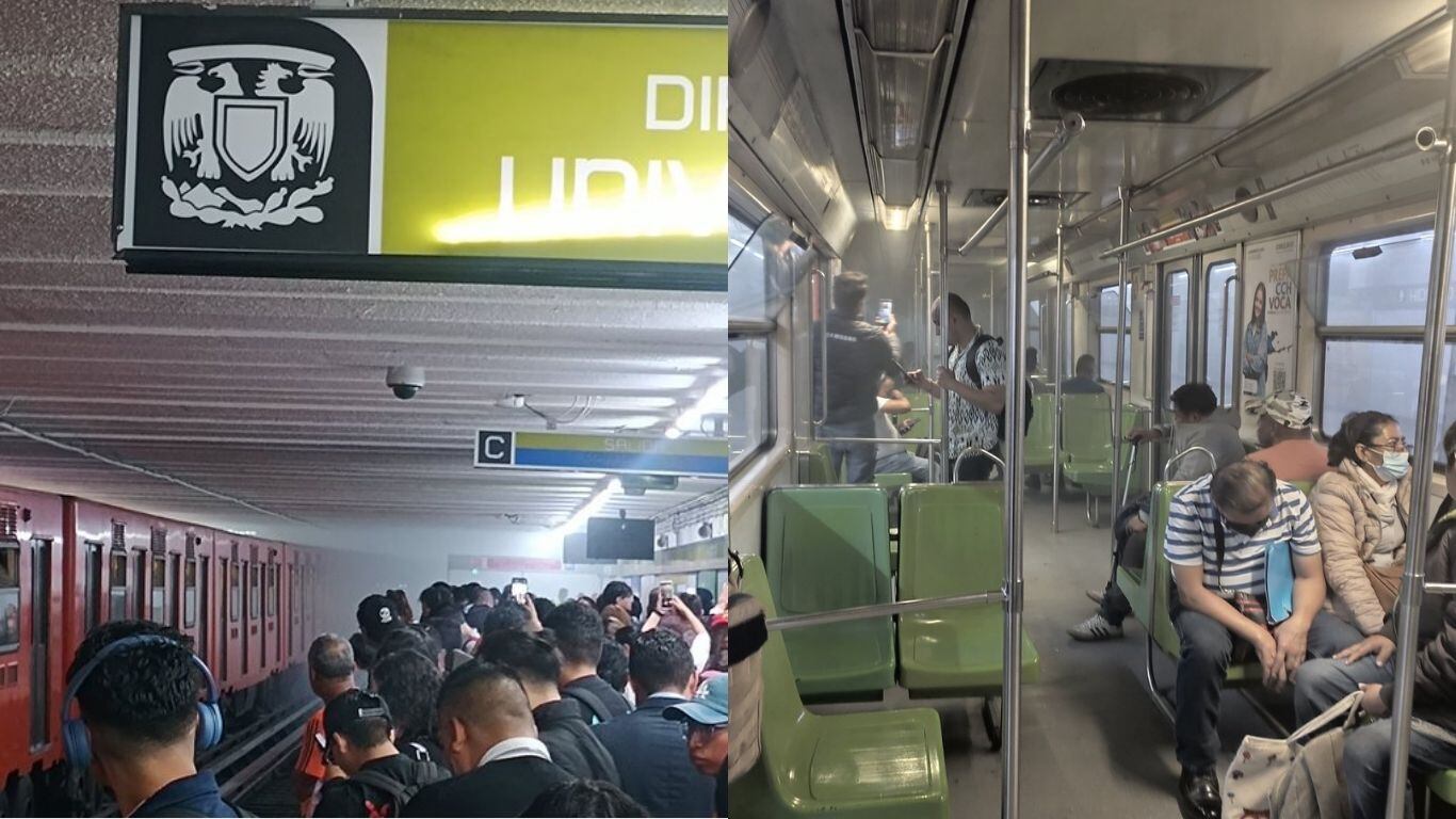 Humo en la estación Hidalgo L3