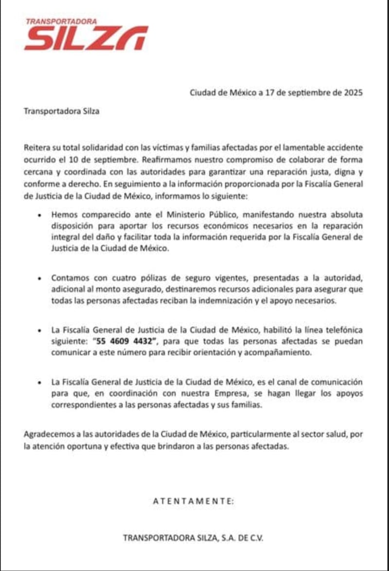 empresa transportadora Silza