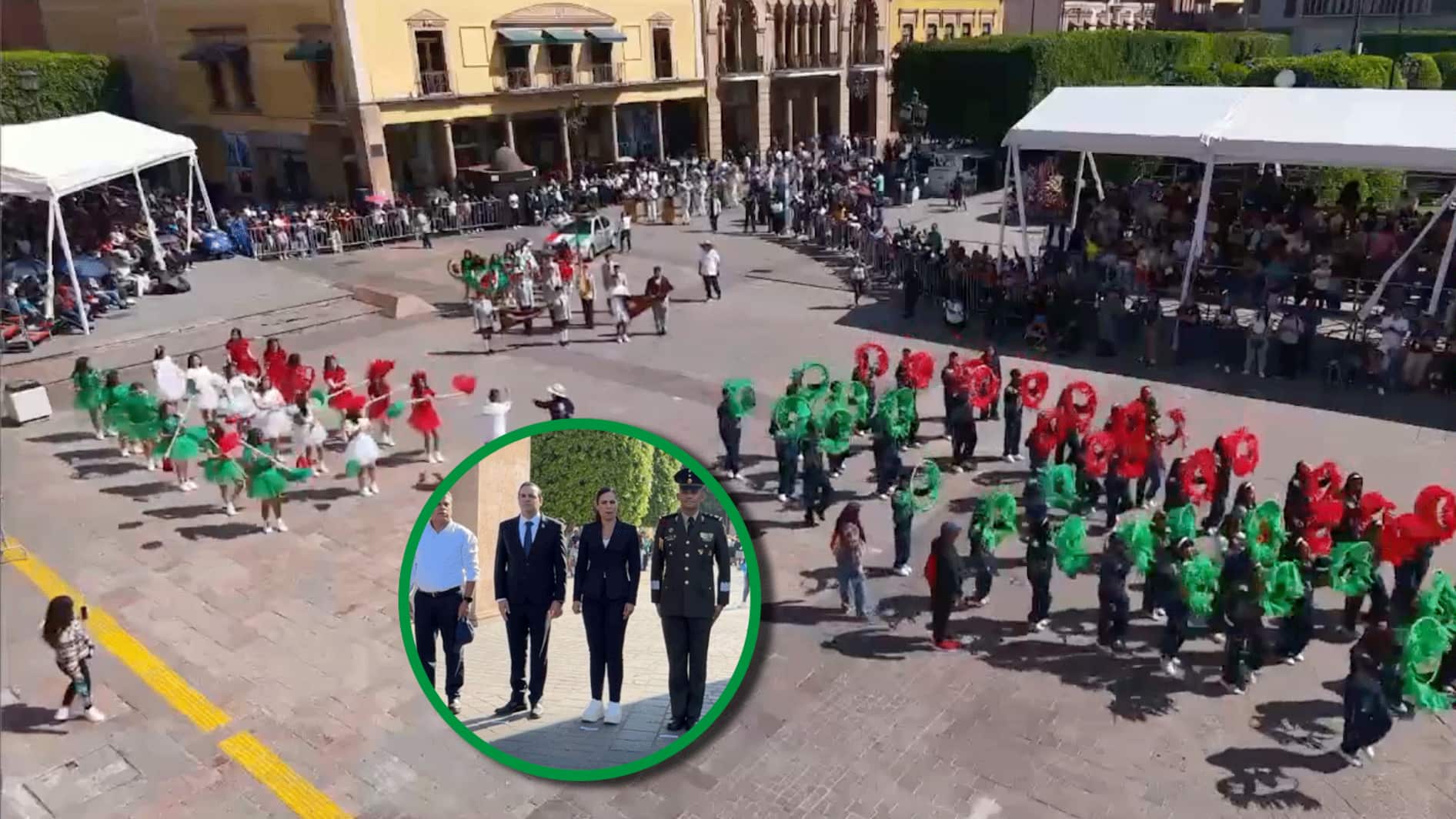 La guardia nacional participó en el desfile de León.