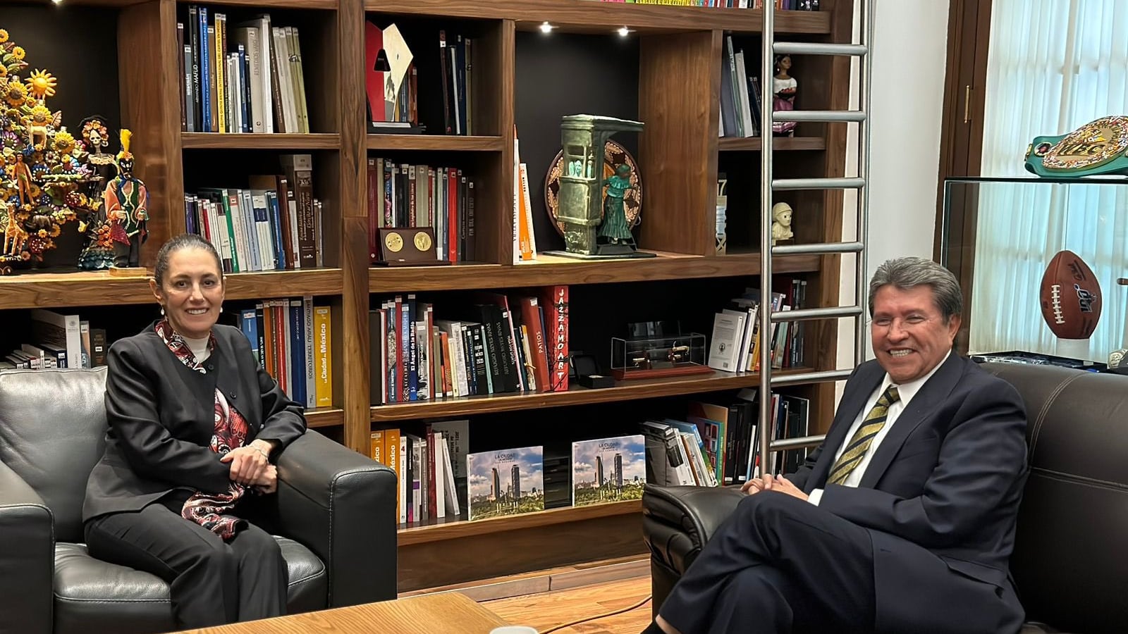 Sheinbaum y Monreal se reunen en el Palacio de Gobierno capitalino rumbo al 2024