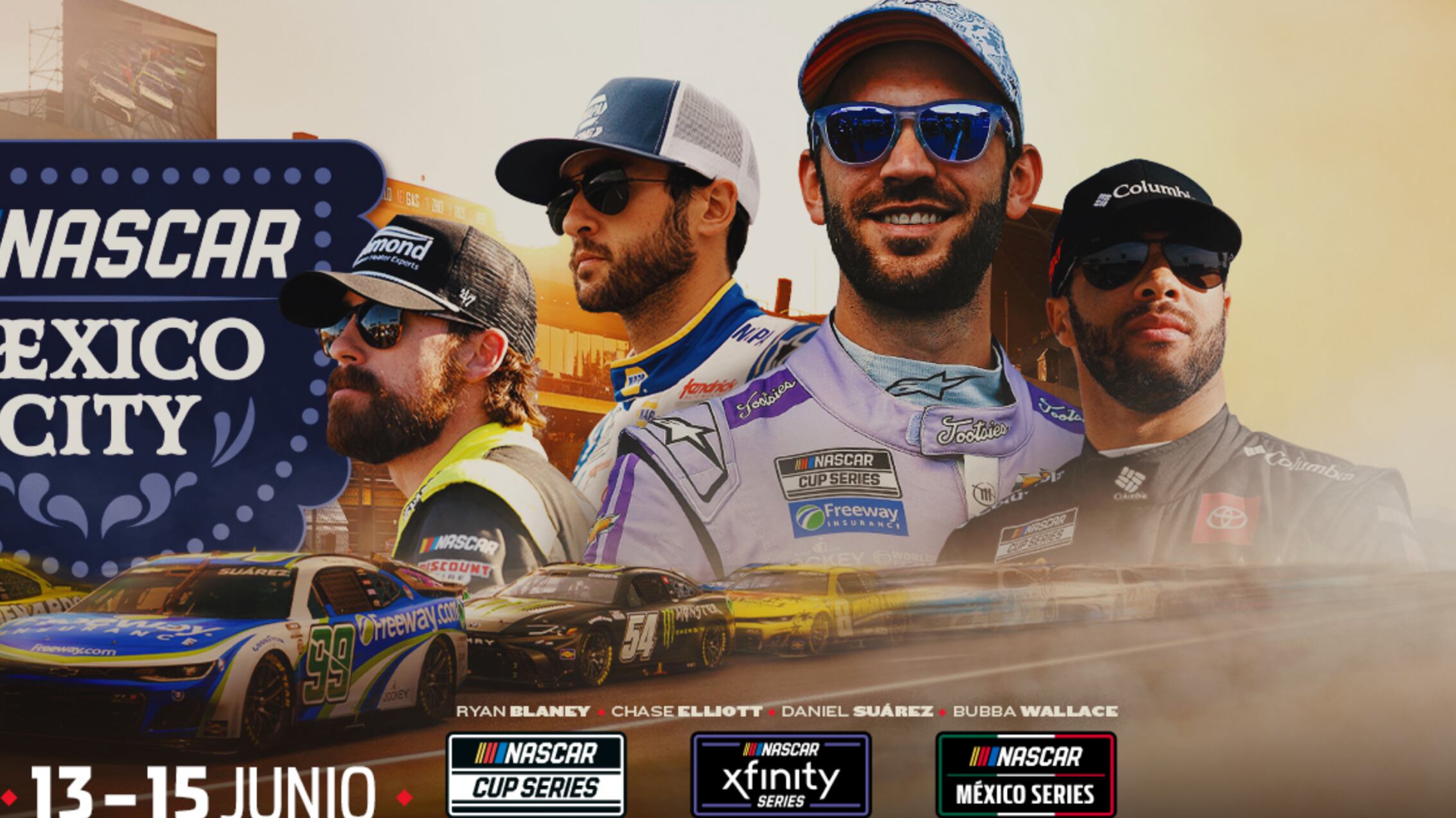 La Nascar México City se llevará a cabo del 13 al 15 de junio.