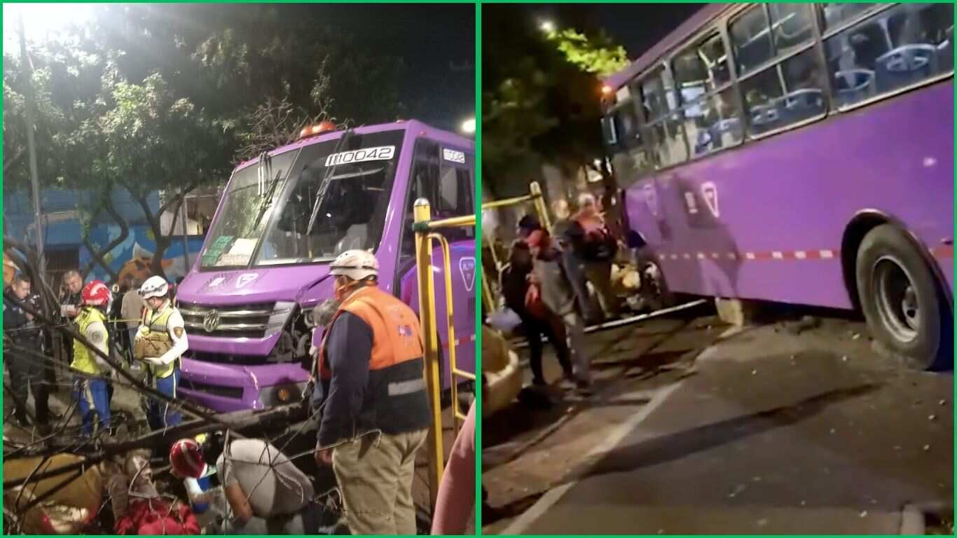 Conductor de autobús accidentado iba echando carreritas