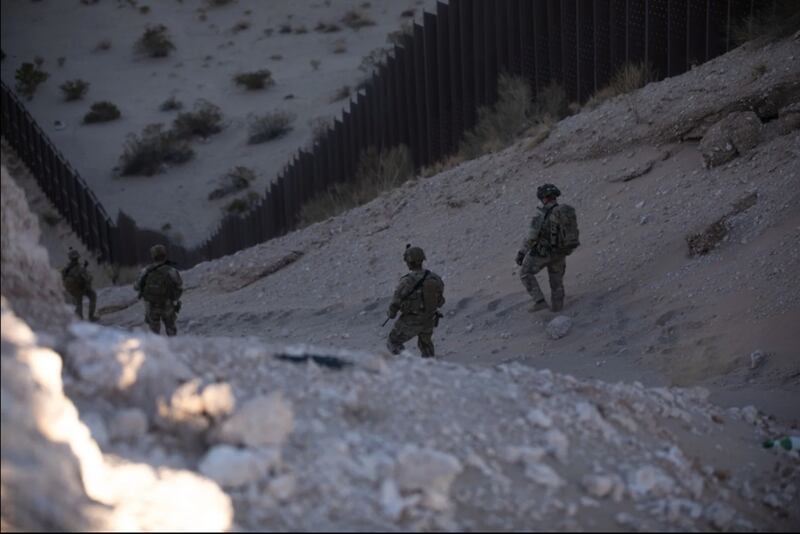 Soldados de EE.UU. frontera sur