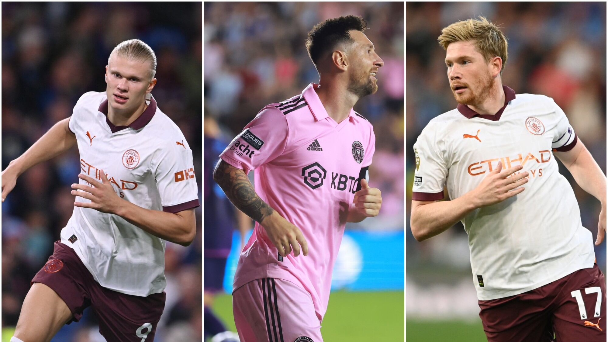 Haaland, Messi y De Bruyne
