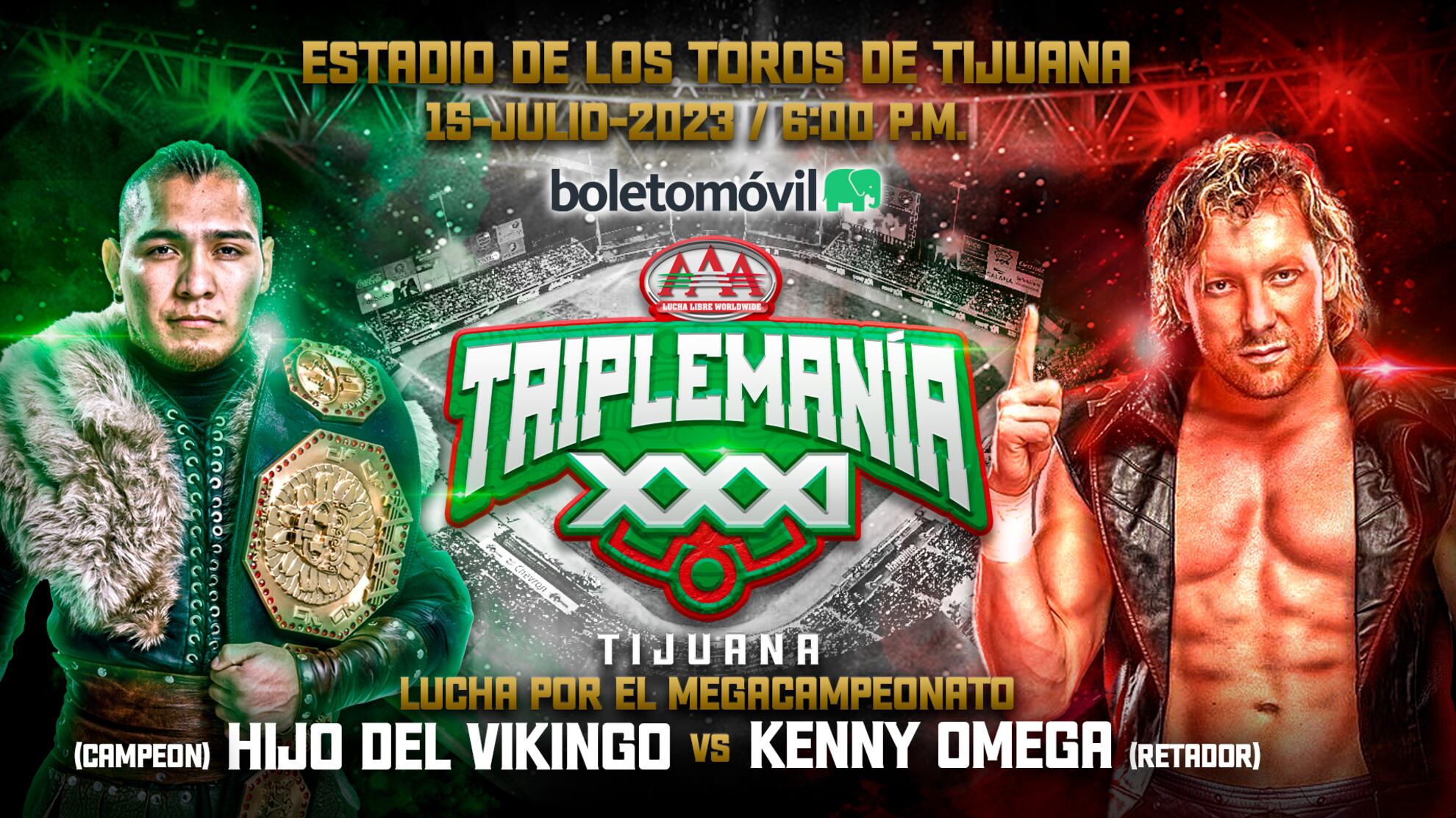 La lucha estelar se pondrá en juego el Megacampeonato I Triple A